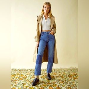 Reformation NWT Cynthia patch high rise straight jeans, size 29